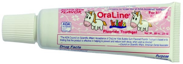 Oraline Toothgel Fluoride, Bubblegum, 0.85 Oz., 144/Case, 43109